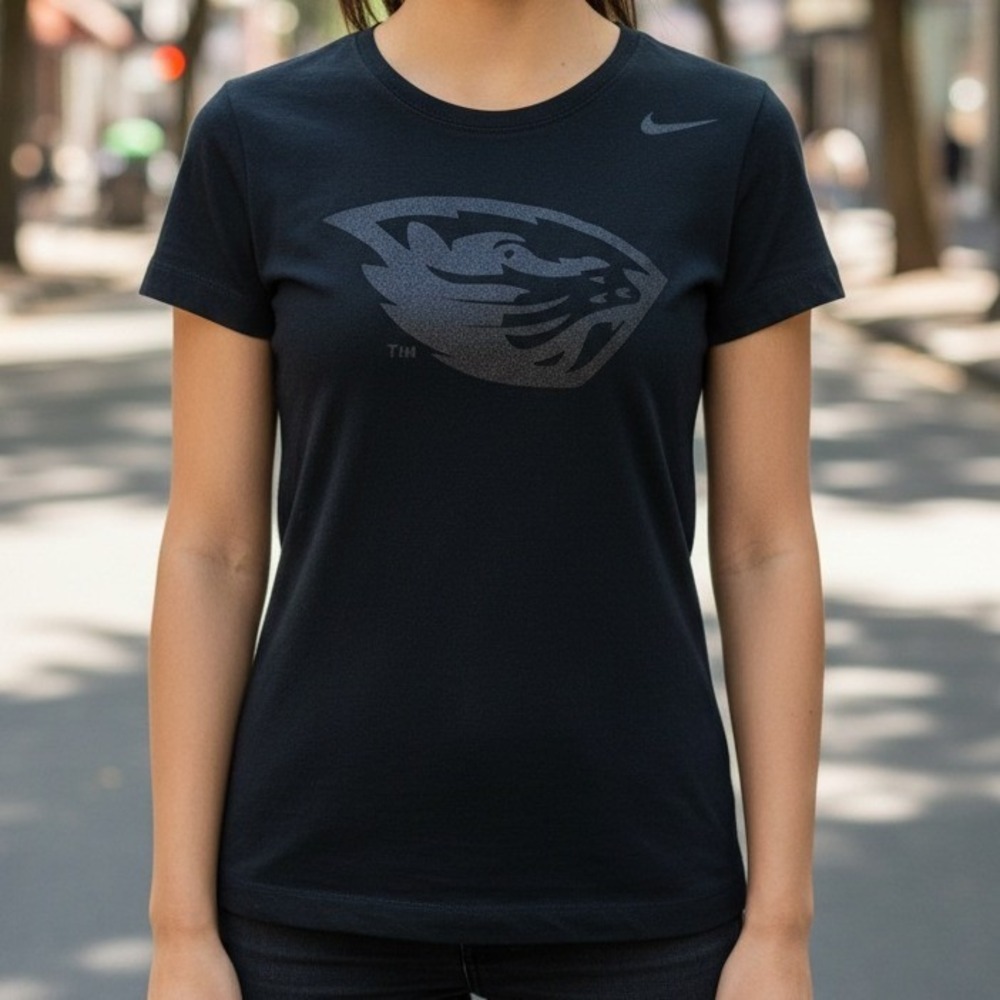 Nike Oregon State Beavers Womens Black Short Sleeve T Shirt Size Medium
